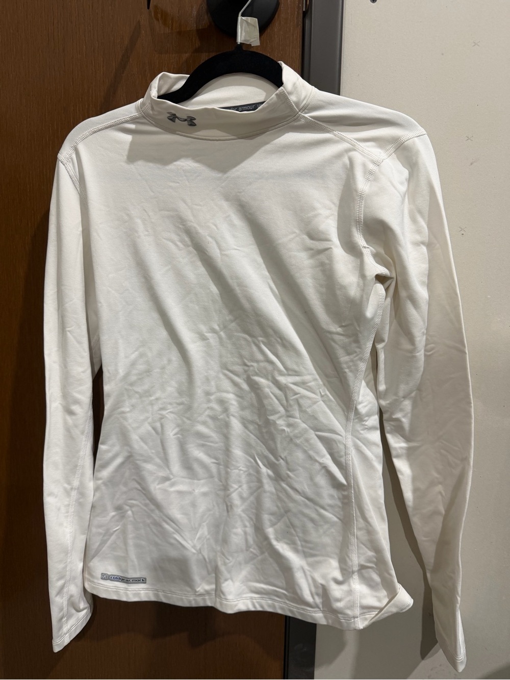 Under Armour White Long-Sleeve Mock Neck Top